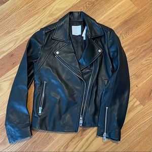 Sandro Biker Jacket in Lambskin